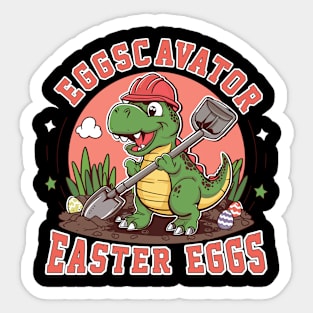 Eggscavator Dino Easter Egg Hunt Adventurer Design Sticker